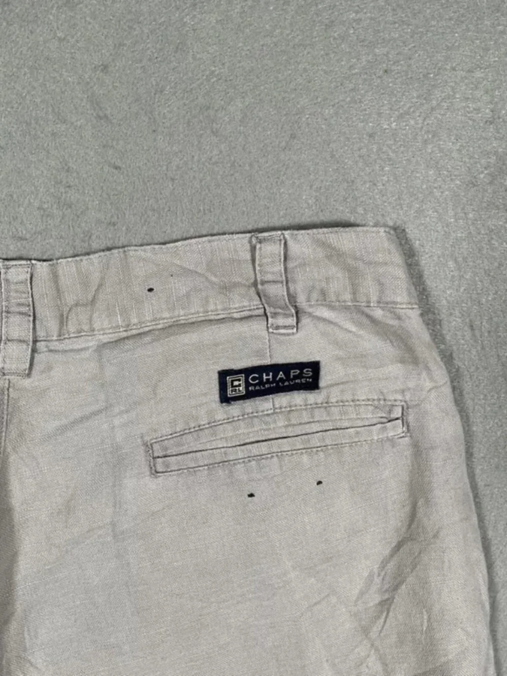 Chaps Ralph Lauren Grey Chino Shorts Cotton Casual W32 I8